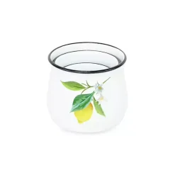 Kirklands Home Lemon Blossom Enamel Jars, Set of 3