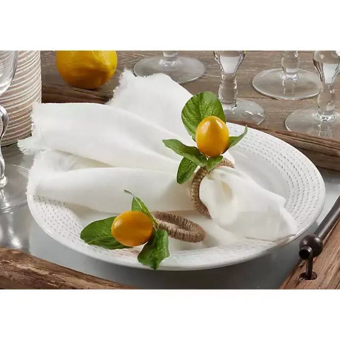 Online Kirklands Home Lemon Leaf Rope Napkin Rings, Set of 4