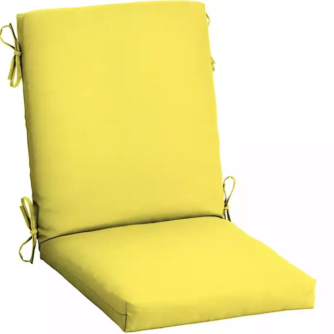 Discount Kirklands Home Lemon Leala Luxe Outdoor Dining Chair Cushion Yellow