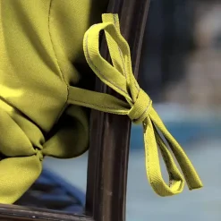 Discount Kirklands Home Lemon Leala Luxe Outdoor Dining Chair Cushion Yellow