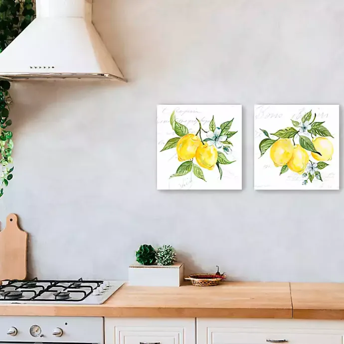 Outlet Kirklands Home Lemon Squeeze Canvas Art Prints, Set of 2