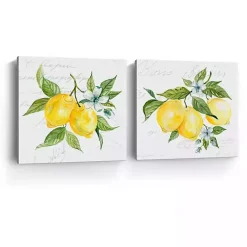 Outlet Kirklands Home Lemon Squeeze Canvas Art Prints, Set of 2