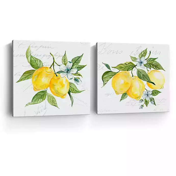 Outlet Kirklands Home Lemon Squeeze Canvas Art Prints, Set of 2