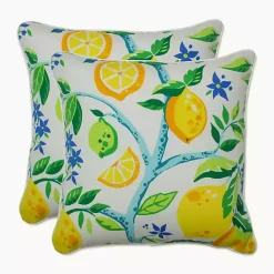 Outlet Kirklands Home Lemon Tree Outdoor Pillows, Set of 2