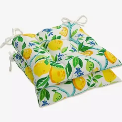 Sale Kirklands Home Lemon Tree Tufted Outdoor Seat Cushions, Set of 2