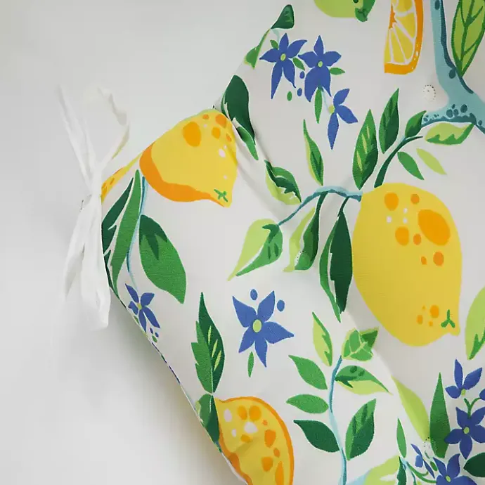 Sale Kirklands Home Lemon Tree Tufted Outdoor Seat Cushions, Set of 2