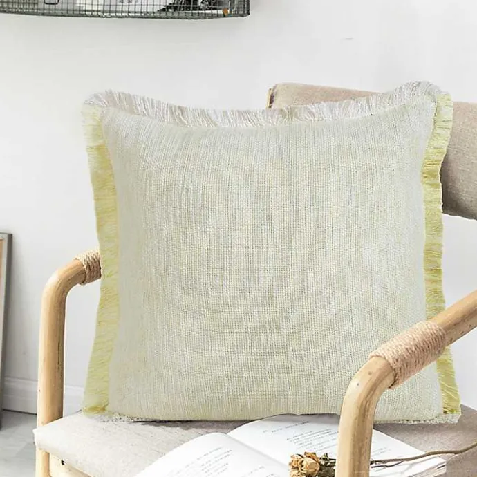 New Kirklands Home Lemonade Handwoven Appen Throw Pillow