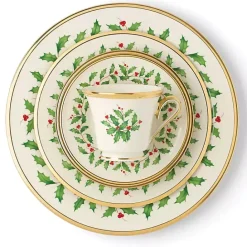Online Kirklands Home Lenox Holly Gold Edge 5-pc. Dinnerware Set