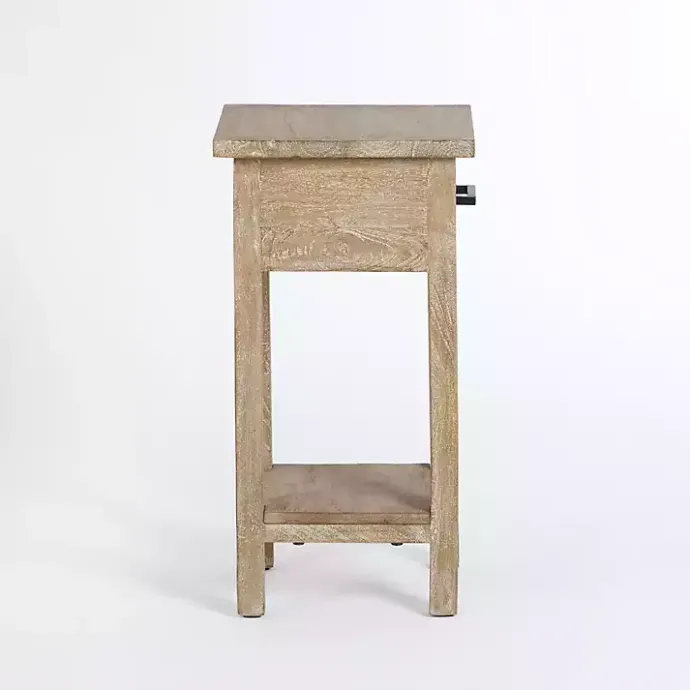 Discount Kirklands Home Leo Natural Wood Accent Table Tan