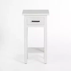 Sale Kirklands Home Leo Wood Accent Table White
