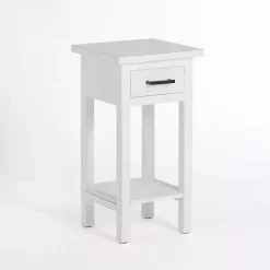 Sale Kirklands Home Leo Wood Accent Table White