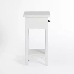 Sale Kirklands Home Leo Wood Accent Table White