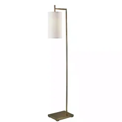 Best Kirklands Home Leon Antique Brass Metal Floor Lamp Gold