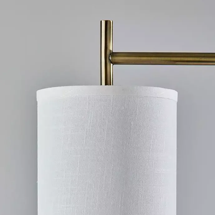 Best Kirklands Home Leon Antique Brass Metal Floor Lamp Gold