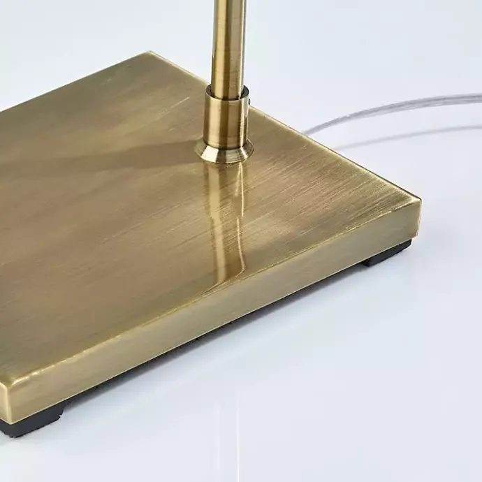 Best Kirklands Home Leon Antique Brass Metal Floor Lamp Gold
