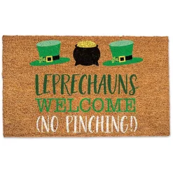 New Kirklands Home Leprechauns Welcome Doormat