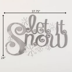 New Kirklands Home Let it Snow Metal Christmas Wall Sign
