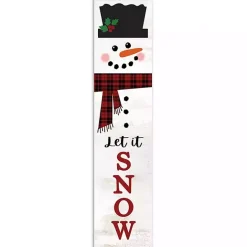 New Kirklands Home Let it Snow Snowman Leaner Porch Board