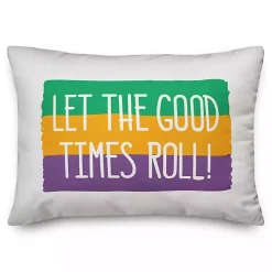 Hot Kirklands Home Let the Good Times Roll Mardi Gras Pillow