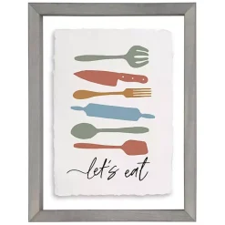 Kirklands Home Let's Eat Framed Wall Plaque