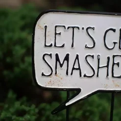 Sale Kirklands Home Let’s Get Smashed Metal Halloween Yard Sign
