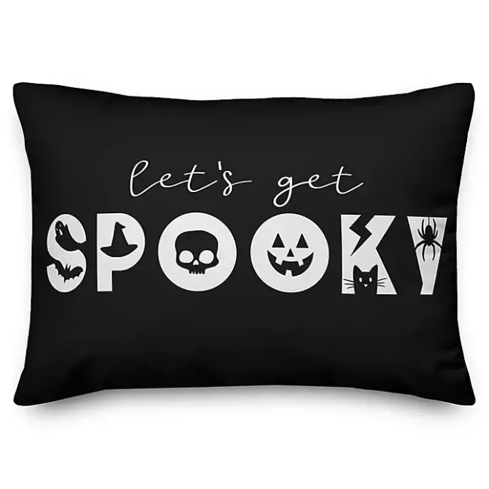 Online Kirklands Home Lets Get Spooky Throw Pillow Black