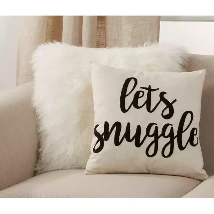 Outlet Kirklands Home Let's Snuggle Embroidered Throw Pillow