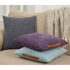 Hot Kirklands Home Light Chenille Handle Pillow Blue