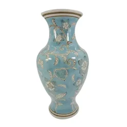 Online Kirklands Home Light Chinoiserie Vase Blue