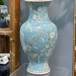 Online Kirklands Home Light Chinoiserie Vase Blue