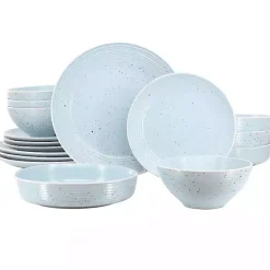 New Kirklands Home Light Emilia Stoneware 16-pc. Dinnerware Set Blue