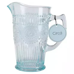 Online Kirklands Home Light Glass Circa Pitcher Blue