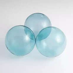 Online Kirklands Home Light Glass Orbs, Set of 3 Blue
