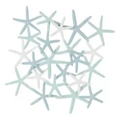 Kirklands Home Light Blue Metal Overlapping Starfish Wall Plaque