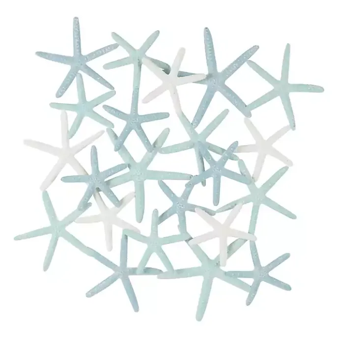 Kirklands Home Light Blue Metal Overlapping Starfish Wall Plaque