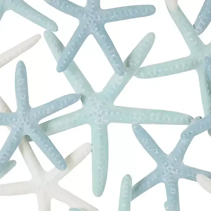 Kirklands Home Light Blue Metal Overlapping Starfish Wall Plaque