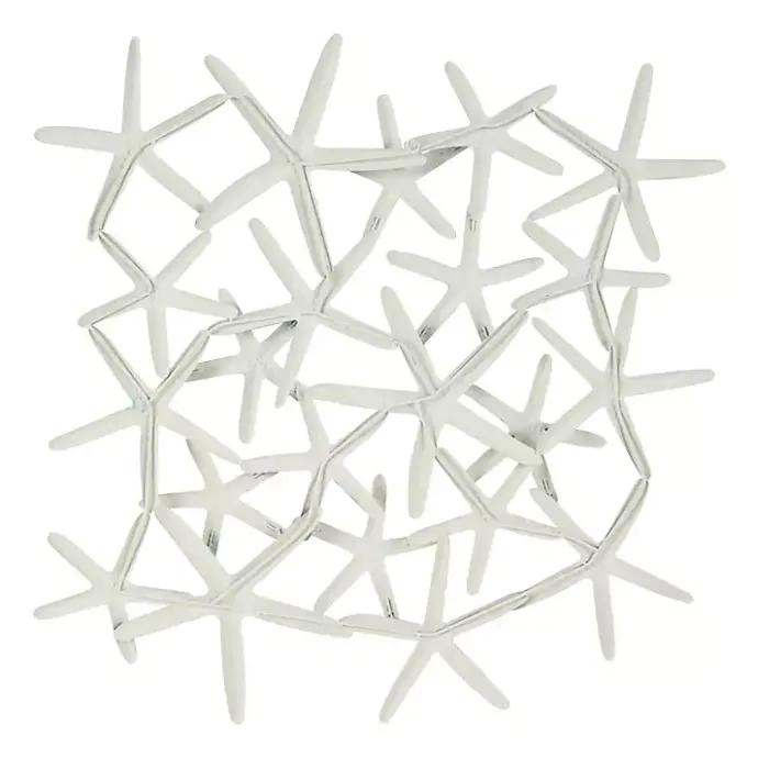 Kirklands Home Light Blue Metal Overlapping Starfish Wall Plaque