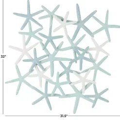 Kirklands Home Light Blue Metal Overlapping Starfish Wall Plaque