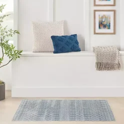 Best Kirklands Home Light Moroccan Washable Area Rug, 4x6 Blue