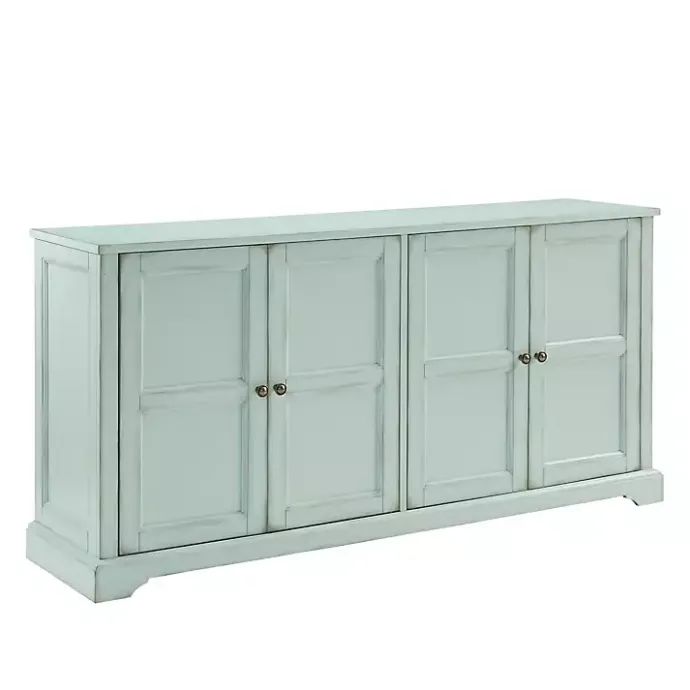 Discount Kirklands Home Light Paneled 4-Door Sideboard Blue