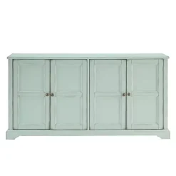Discount Kirklands Home Light Paneled 4-Door Sideboard Blue