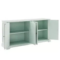 Discount Kirklands Home Light Paneled 4-Door Sideboard Blue