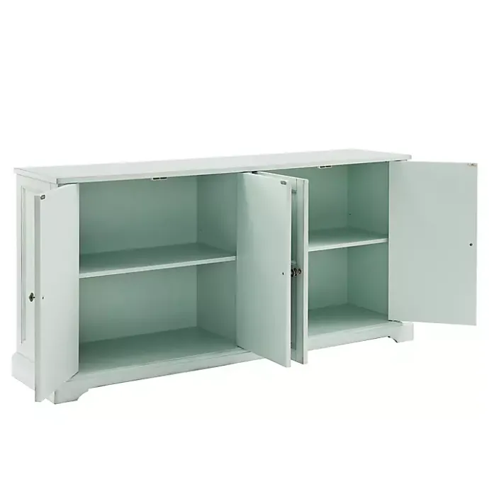 Discount Kirklands Home Light Paneled 4-Door Sideboard Blue