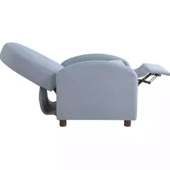 Sale Kirklands Home Light Rounded Push Back Recliner Blue