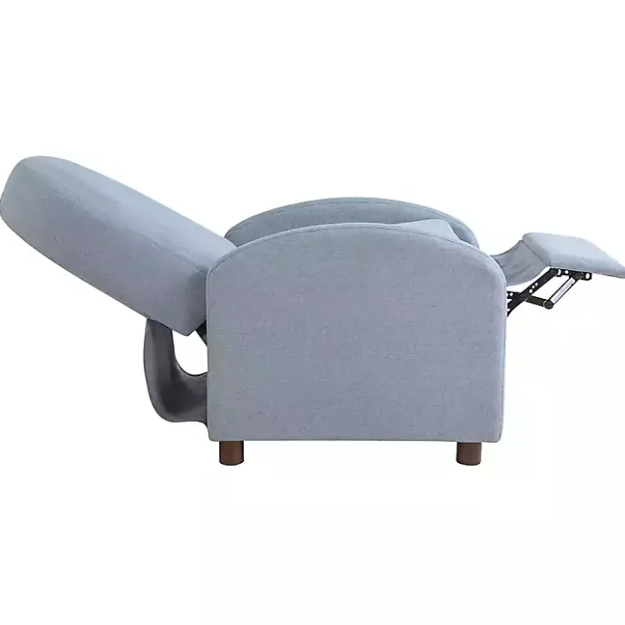 Sale Kirklands Home Light Rounded Push Back Recliner Blue