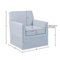 Best Kirklands Home Light Slipcover Armchair Blue