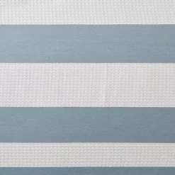 Hot Kirklands Home Light Blue Striped Waffle Shower Curtain
