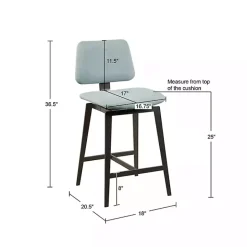 Hot Kirklands Home Light Swivel Counter Stool Blue