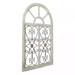 Sale Kirklands Home Light Blue Wood Arched Window Wall Plaque