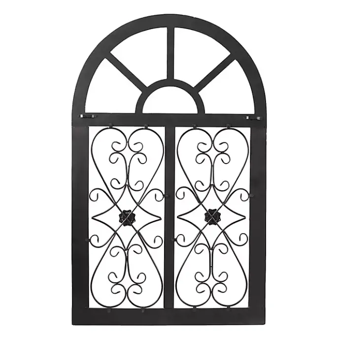 Sale Kirklands Home Light Blue Wood Arched Window Wall Plaque